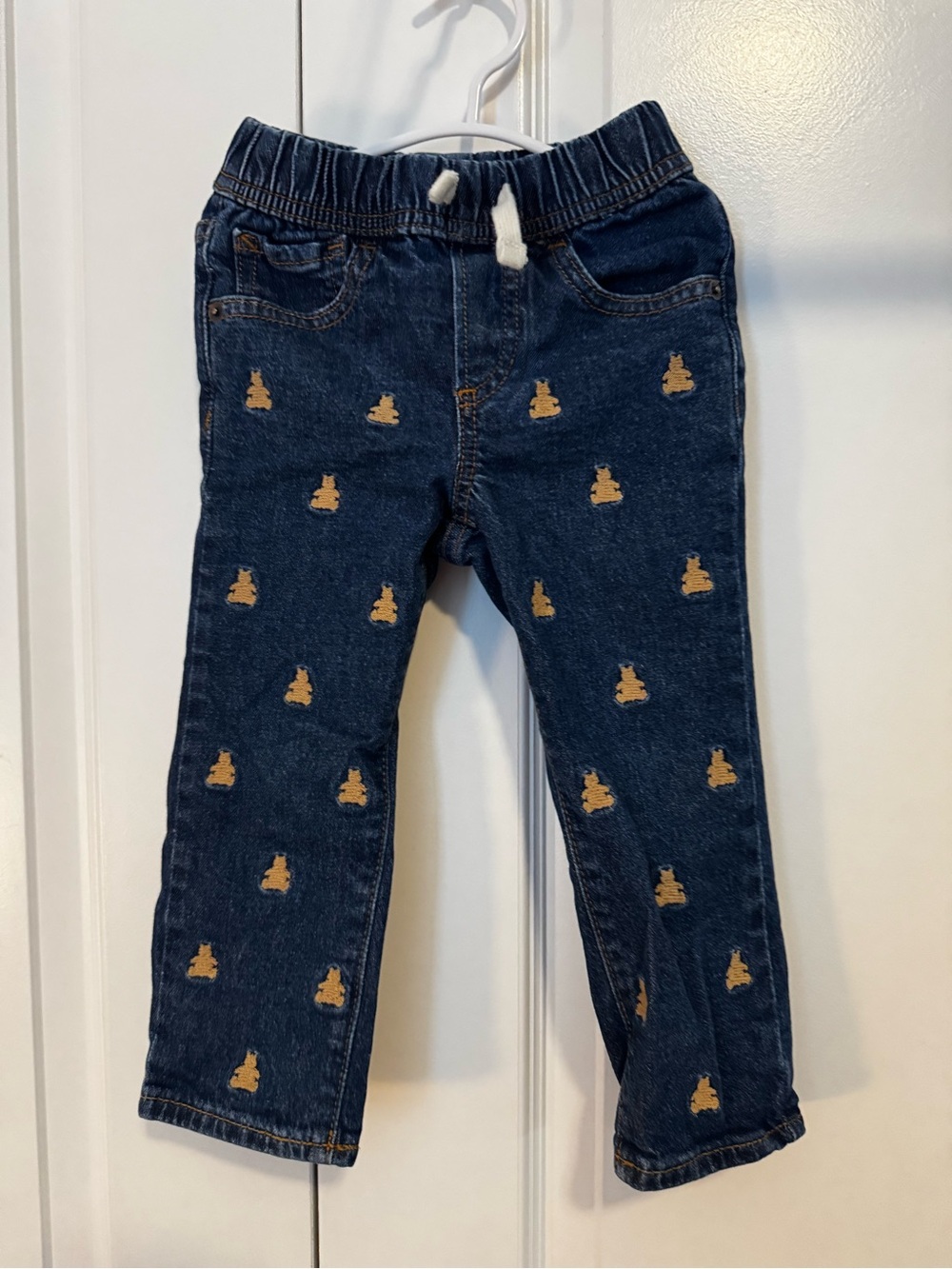 GAP kids Navy Denim Pull-On Jeans with Brannan Bear